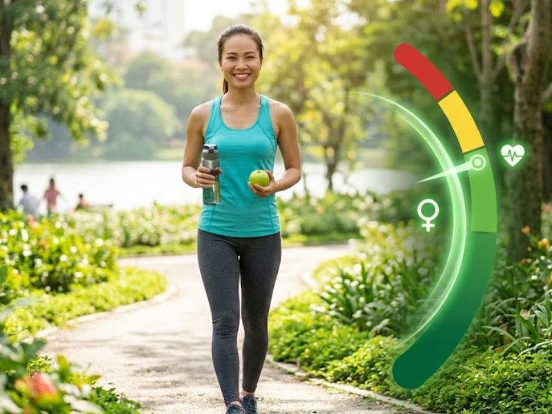 Đối với nữ giới, chỉ số mỡ nội tạng lý tưởng được xác định nằm trong khoảng từ 1 đến 9